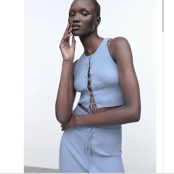 ZARA - Ribbed Top - Picture 1 of 6